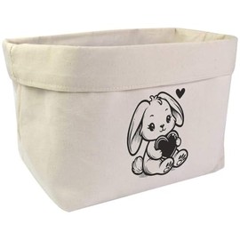 Large 'Sweetheart Rabbit' Canvas Organiser/Storage Bag (OR00033380)