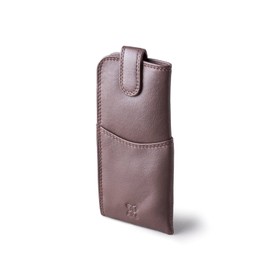 Real Leather Glasses Case in Brown genuine leather spectacle pouch ladies mens