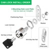 2 Pack Tool Box Lock with Keys, 5/8" Cabinet Lock