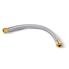 HeSun 1-Pack HeSun 15-Inch Stainless Steel Water Heater Connector, 3/4" Push-Fit x 3/4" FIP, Push-to-Connect Flexible Heater Hose(HOSE035)