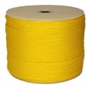 27-303 Yellow Hollow Braided Rope, 1/4 in Dia x 1000