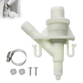 YFANITI 385311641 RV Toilet Water Valve Kit Replacement for Dometic 300 301 310 320 and Sealand Toilets,RV Toilet Replacement Parts for Dometic Water Valve Kit,Includes Hose Clamp and Fasteners