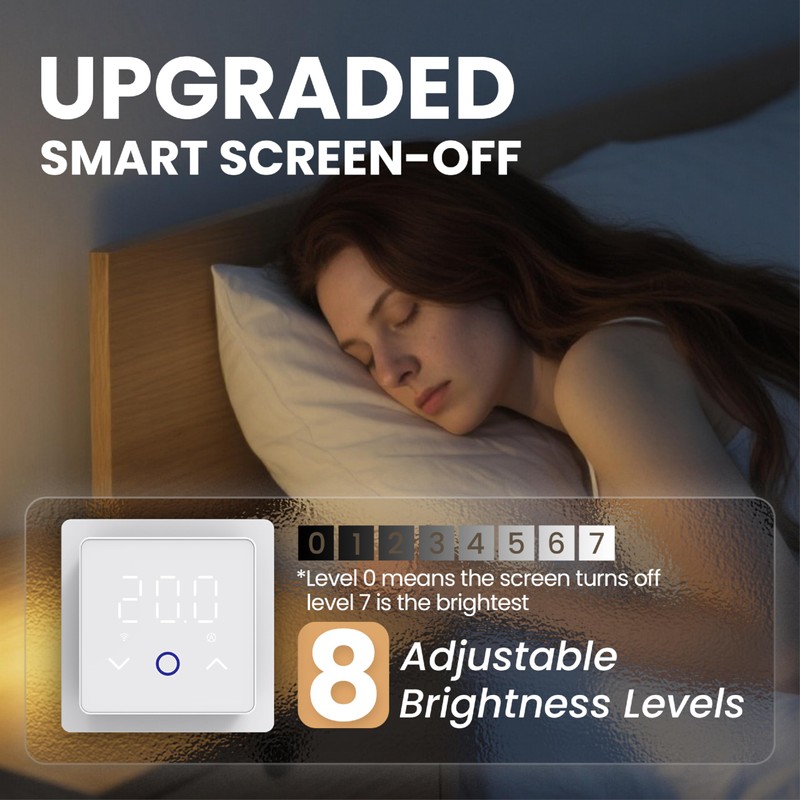 YeloDeer WiFi Smart Thermostat for Electric Underfloor Heating, Wireless Room