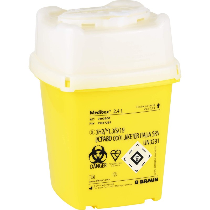 B.Braun Medibox® disposal container, collection container, cannula container, cannula box,