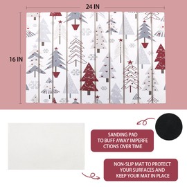 Large Foldable Stone Dish Drying Mats for Kitchen Counter , 24"(L)×16"(W) Quick Dry Dish Drying Mat,Eco-friendly Absorbent Diatomaceous Earth Mat for Utensils,Pots and Bottles