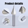 HUHAO 45 Degree Router Bits V Groove Bit Cutting Tool