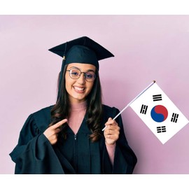 Pack of 25 Korea Handheld Flag, Korean Decor Hand Held Flag, Decoration Banner Hand South Korea