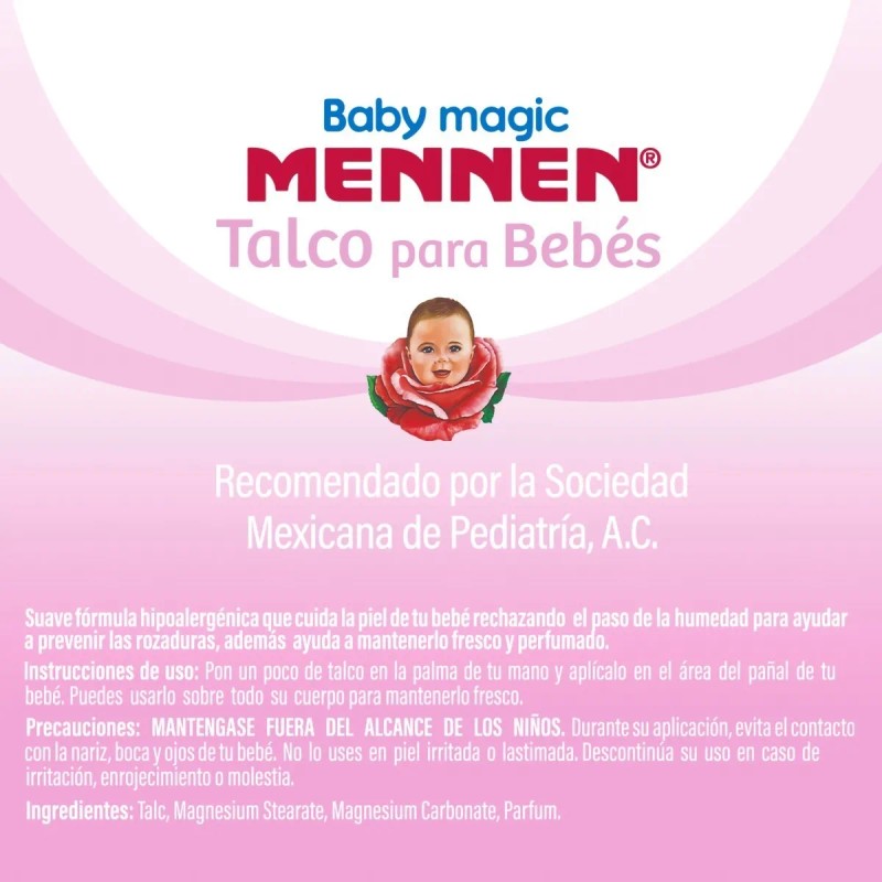 Talco para Bebés Mennen Baby Magic Rosa 100g
