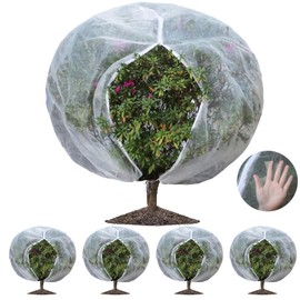 4 Pack Fruit Tree Netting with Zipper & Drawstring, Ultra Fine Bird Barrier Garden Mesh Netting Cover for Fruit Trees, Blueberry Bushes, Plants, Protect from Birds, Squirrels, Pest Inspect (8 x 8 ft)