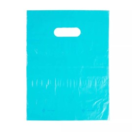 Unbranded/Generic Plastic Bags 1000 Blue Shopping Merchandise Die Cut Handles 9 x 12" Diecut