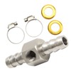 Fuel Line T Fitting Adapter 304 Stainless Steel Pressure Gauge