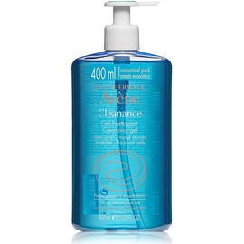 Avene Cleanance Gel Limpiador Facial y Corporal para Piel Grasa y Sensible con Imperfecciones, con Agua Thermal, Efecto Matificante y Calmante para Cuidado Diario, Sin Jabon Facial, 400ml