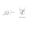 Choice of Birthstone Necklace Women's Ear Pearl Cat Motif Silver