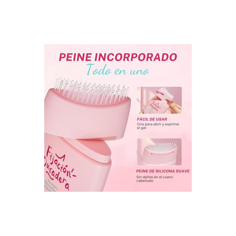 Cera para Cabello Mujer, Gel para Cabello Mujer Con Peine,