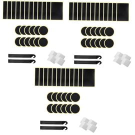 Kisangel 3sets -one Bike Tire Repair Kit Mini Bike Pump Essential Accessories Supplies for Glueless Patch 42pcs*3