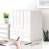 JiaWei A4 Storage File Boxes, White Archives Cases with Lid,