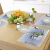 Ambesonne Christmas Place Mats Set of 4, Snowman in The