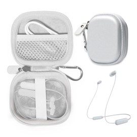CaseSack Case for Sony WI-XB400, C300, C200, C100 Wireless in-Ear Bluetooth Headphones (White)
