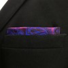SHLAX&WING Men's Purple Abstract Silk Pocket Square, KH13
