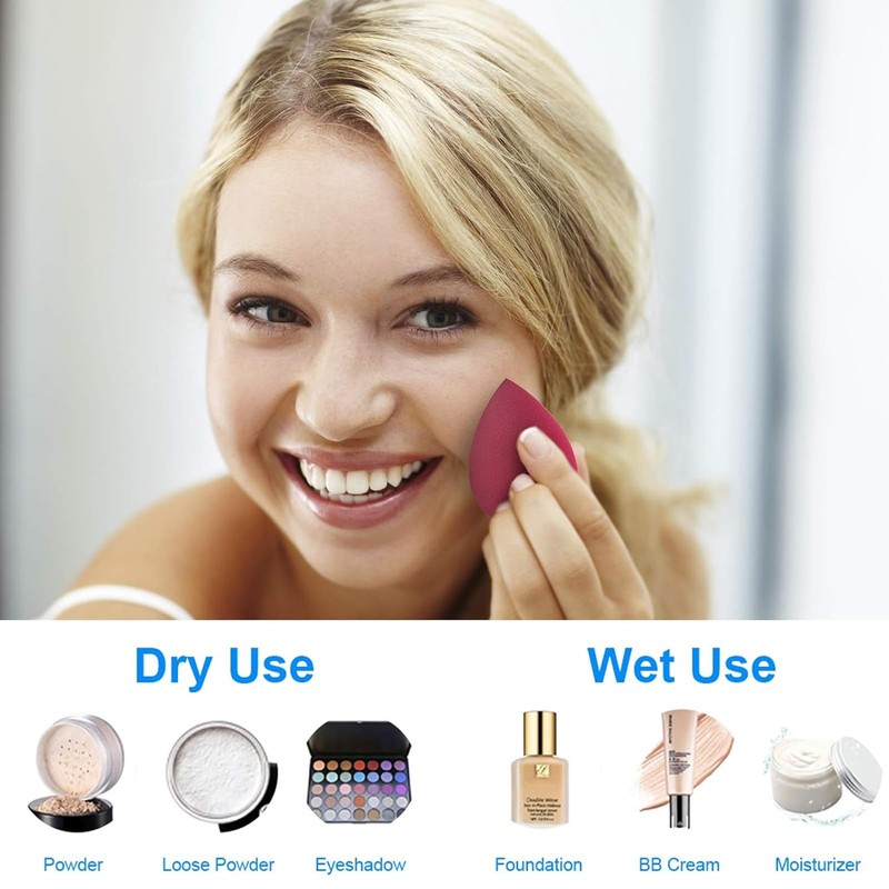 Wekuw 8 Pieces Make Up Sponge Makeup Sponge Set Makeup
