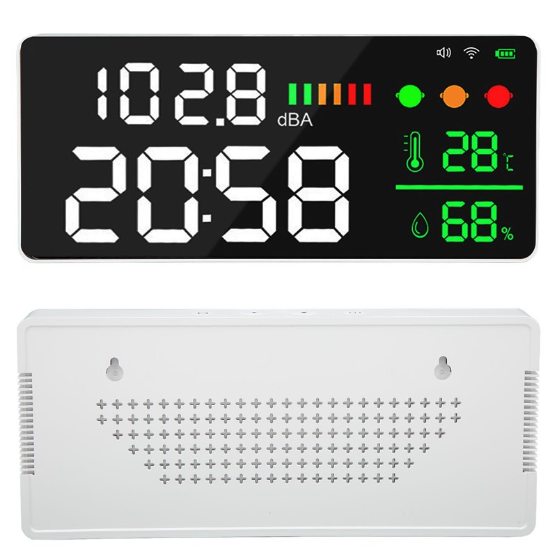 11in Large Screen Decibel Meter WIFI LED Display Temperature Humidity