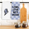 Dimurela Blue Long Live Boyhood Kitchen Towels Set of 2,