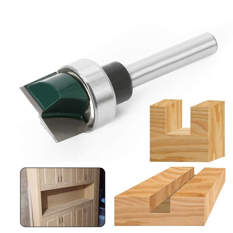 Flush Trim Hinge Mortise Template Router Mills Bit, Gasea 1/4"