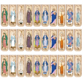 Virgin Mary Christian Bookmarks: 30 Pcs Magnetic Religious Bookmarks, Our Lady of Guadalupe & Fatima Catholic Designs, Bible Study Gifts for Men and Women, Religious Accessories for Prayer Devotion
