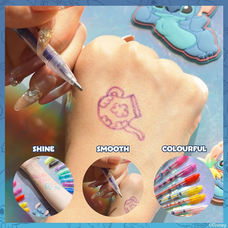 Stitch Set de Arte Corporal con Glitter 16 pzas para