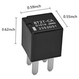 Relay 8T2T-CA (Set of 4) - 0101K 12VDC 20A Automotive High-Performance Plug-in Type Compatible for Ford Vehicles