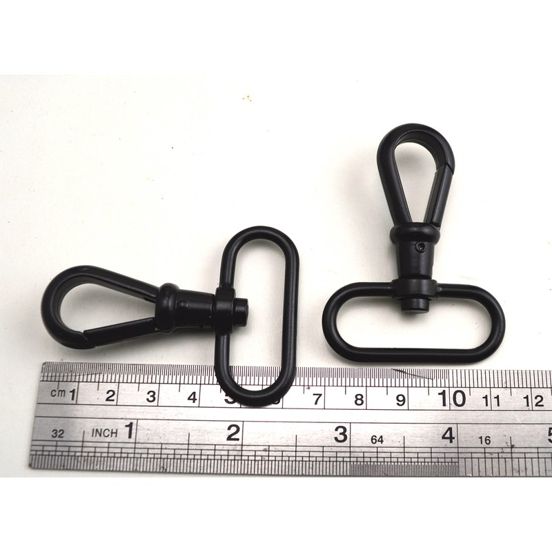 Wuuycoky Black 1.5" Inner Diameter D Ring Round Head Hook
