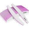 5 Pcs Professional Nail Files Double Sided Half Moon Shaped