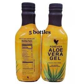 Forever Living 5 bottles Forever Living Aloe Vera Gel/Drink 1 Liter ea. Kosher/Halal