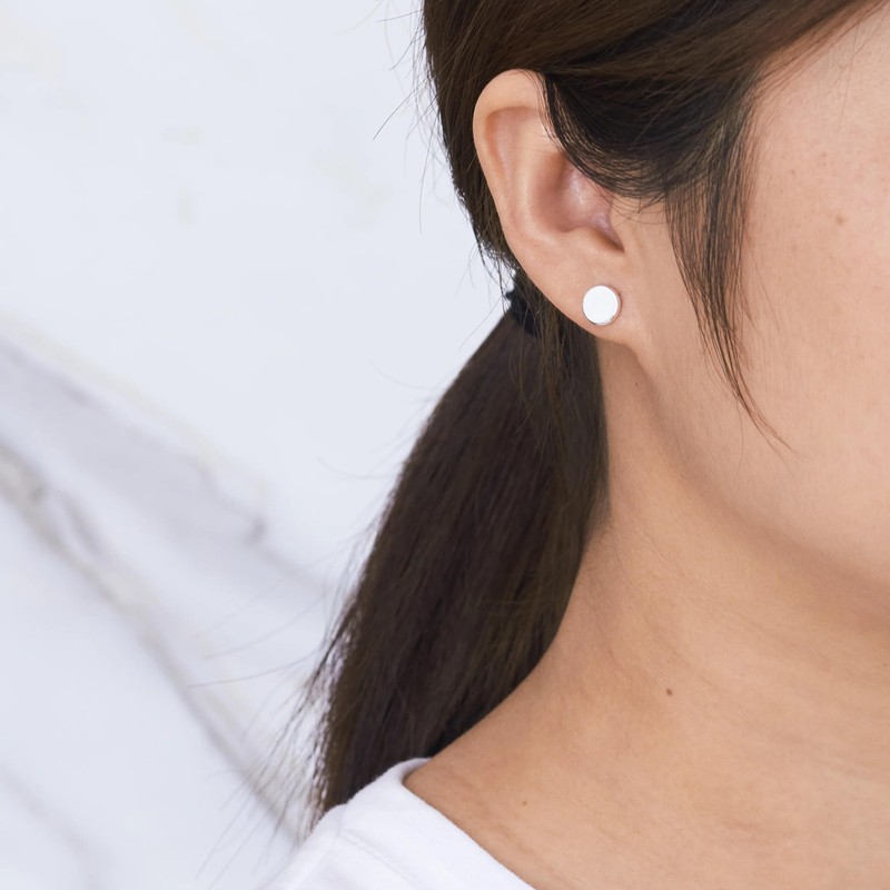 Philip Jones Silver Plated Round Dot Stud Earrings