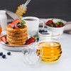 Lawei Glass Honey Jar with Dipper and Lid, 10 OZ