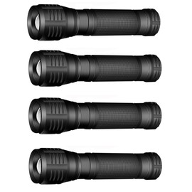 DENARP LED Flashlights - Mini Camping Flashlights with 3000 Lumens,3 Modes, Zoomable,4 Pack