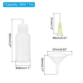 PATIKIL 30ml 1oz Needle Oiler, 2Pcs Glue Applicator Bottle Needle Tip Squeeze Bottle with 4Pcs Stainless Needle Tip and Filter Cup for Gun Oil DIY Craft, White