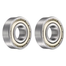 sourcing map 2pcs 6203ZZ Bearing 17x40x12mm, Chrome Steel Double Shielded Precision Bearing, Lubricated Deep Groove Ball Bearings, P6 (ABEC 3)