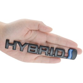 EmbRoom HYBRID Emblem Fender 3D Metal Badge Decal Replacement for Universal Car (Blue Chrome) (Black)