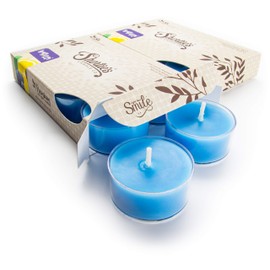 Lemon Blueberry Twist Premium Tealight Candles Multi Pack - Highly Scented with Essential & Natural Oils - 12 Blue Tea Lights - Beautiful Candlelight - Made in The USA - Fruit & Berry Collection