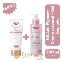 Kit Eucerin Anti-pigment Crema Corporal  Gel Limpiador                                                                                                
