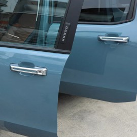 Ynei 4Pcs/Set Gloss Chrome Door Handle Trim Cover Fit For Ford Maverick 2022-2023