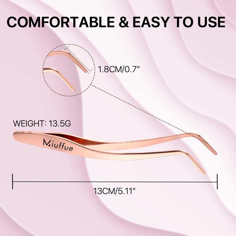 Miuffue False Eyelash Applicator DIY Lash Applicator Tool Stainless Steel