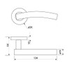 Door Handle Pack with Brushed Steel Door Handles, Latch and