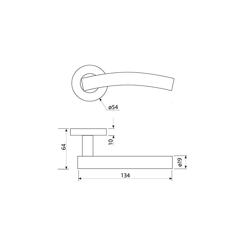 Door Handle Pack with Brushed Steel Door Handles, Latch and
