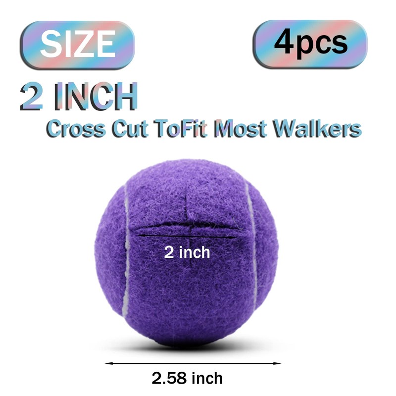 ZHUOKECE 4 pelotas de tenis precortadas para patas de muebles,