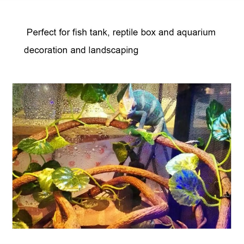 Artificial Reptile Climbing Branch Flexible Jungle 3.28ft Rattan Long Vine