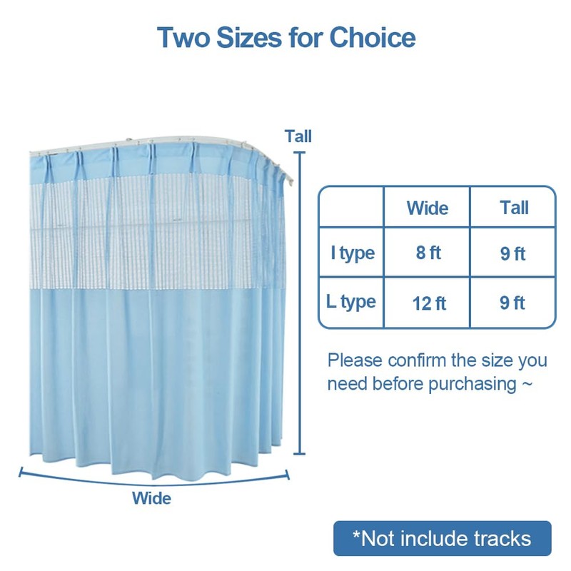 Ward Privacy Curtain with Flat Hooks - Patients Room Cubicle