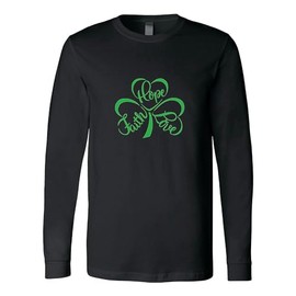 Fun Express Faith, Hope, Love Shamrock Adult’s T-Shirt - 2XL