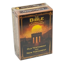Scripture Guide Two-Pack Bible Character Playing Cards - Features One Deck of 54 Iconic Old Testament Characters and One Deck of 54 Iconic New Testament Characters with Beautiful Artwork and Poetry.